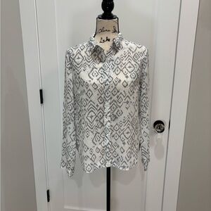 Bella Dahl Black and White Patterned Shirt